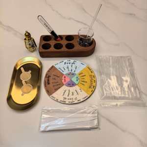 10 Peças Suporte de Armazenamento de Ferramentas para Perfume <span class=keywords><strong>DIY</strong></span>, Organizador de Exibição de Fragrâncias Multifuncional de Madeira Estilo Escandinavo, Cartão de Presente - Product Image 1