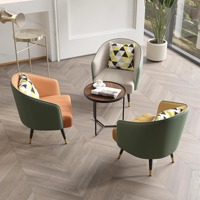 Fauteuil individuel décontracté pour la maison, design nordique minimaliste Wabi-Sabi, chaise de salon de luxe en métal