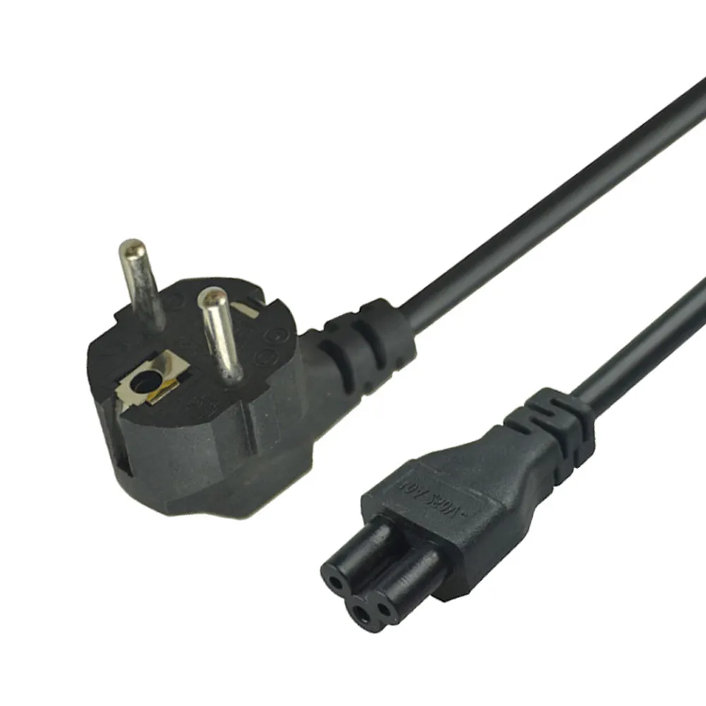 SIPU-Zulassung 1m AC-Kabel nach europäischer Norm EU 2-poliger Stecker an IEC-Netz kabel