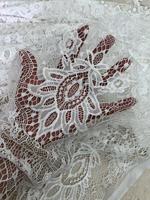 Desain Bordir Renda Chantilly Prancis Motif Bunga Terbaru Berkualitas Tinggi untuk Gaun Pengantin