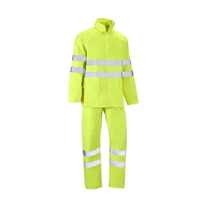Tuta antipioggia - HV1753 3XL Amazonas - Colore: Giallo fluorescente - Indice di riflettività massimo, cuciture termosaldate - Product Image 1