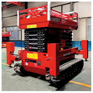 Harga pabrik hidrolik elektrik jenis perayap gunting mendorong sendiri mengangkat pekerjaan udara Platform Mini Mobile mengangkat - Product Image 1