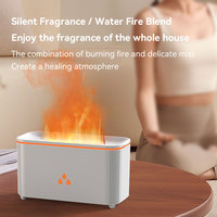 Nouveau Design Mini Diffuseur Humidificateur Ultrasonique de Bureau Effet Flamme 7 Couleurs pour Chambre, Maison, Hôtel