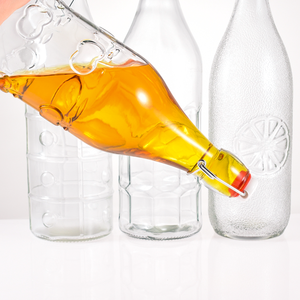 Fruit apple Orange Design <strong>1</strong> <strong>Litre</strong> Glass Swing Top Bottles 100ml Recycled Glass Beverage Juice Liquid Bottle for Drink Water - Product Image 6