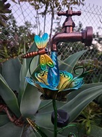 Décoration extérieure de jardin LED libellule papillon colibri lumière de pelouse alimentée par énergie solaire piquet de jardin lumière scintillante