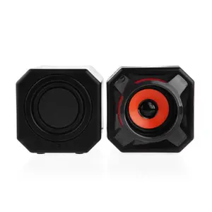 Portable 6W Stereo Sound Computer Speakers USB-Powered Wired Gaming Soundbar for PC Desktop Laptop