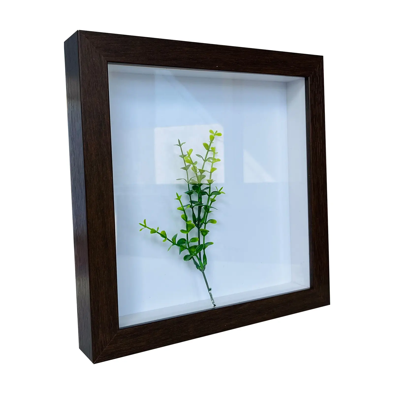 Bán buôn vuông đen 8x8 9x9 10x10 12x12 inch nghệ thuật gỗ khung ảnh trang trí 3D bóng hộp khung