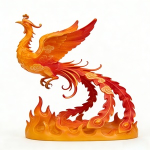 Ornamento Fenice, Simbolo di Rigenerazione e Speranza, Adatto per Regali o Decorazioni, Artigianato in Bronzo Personalizzato da Bozhi Art - Product Image 1