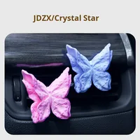 Diffuseur d'arômes floral moderne en forme de papillon pour voiture, clip de ventilation, ornement en gypse, décoration intérieure, fonctionne sur piles