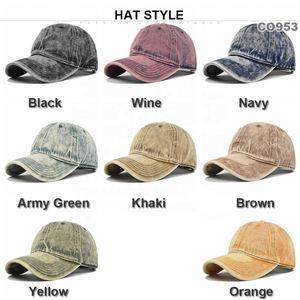 Hot Ready to Ship Vintage Washed Denim <b>Baseball</b> <b>Cap</b> Custom Logo Distressed Dad Hat Adjustable Sun Protection <b>Cap</b> in 8 Colors - Product Image 2