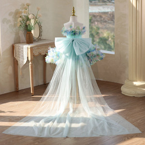 Abito da Principessa Floreale di Lusso per Bambine a Tema Foresta 2026, per Esibizioni di Pianoforte e Feste, con Gonna in Tulle Voluminosa - Product Image 4