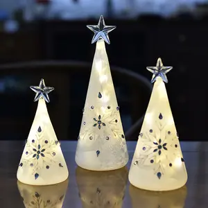 Nouveau LED Lumières Meubles Décoration De Mariage 15cm De Poche Amour Peint À La Main De Noël Verre Ange décoration De Mariage