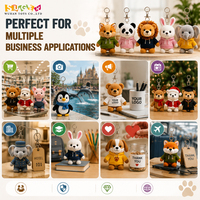 Llavero de Peluche Personalizado de Gato Negro Calabaza de Halloween, Llavero de Animal de Peluche Personalizado de Alta Calidad para Regalo Promocional de Festival CE