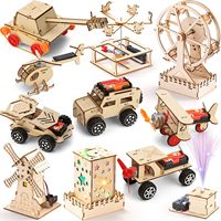 Puzzles 3D en bois d'animaux et de véhicules mobiles, jouets éducatifs DIY STEM pour projets de construction et loisirs créatifs, pour tous les âges