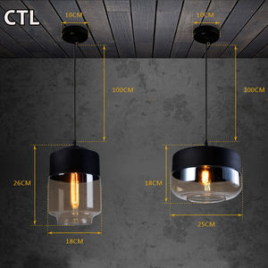 <span class=keywords><strong>Luminaire</strong></span> <span class=keywords><strong>suspendu</strong></span> rond moderne pour îlot de cuisine, support E27, lustre <span class=keywords><strong>en</strong></span> <span class=keywords><strong>verre</strong></span> design pour salle à manger, restaurant - Product Image 5