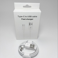 Caja de Papel Simple para Empaque al por Mayor, Excelente Precio, Cable USB a Tipo-C de PVC, Cable de Datos de Carga Rápida 3A para Samsung, Power Bank, Cámara