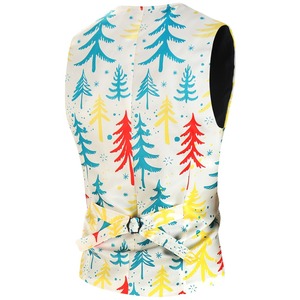 Autumn Winter New <strong>Men's</strong> <strong>Christmas</strong> Print Plus Size Slim Fit Casual Suit <strong>Waistcoat</strong> Vest Gilet Tops Outwear Clothing - Product Image 2