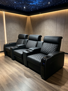 <span class=keywords><strong>Fauteuil</strong></span> inclinable de luxe moderne avec porte-gobelets <span class=keywords><strong>pour</strong></span> la maison, le sous-sol, le salon, la villa ou le centre commercial - Product Image 3