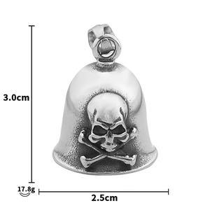 Colgante de Acero Inoxidable 316L Estilo Hip Hop, Motocicletas, Calavera, Campana, Tema Religioso Cristiano, Regalos Unisex, Fiestas, Amuletos, Joyería - Product Image 2