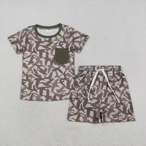 ชุดเสื้อผ้าเด็กผู้หญิงแขนสั้นลายกวาง กางเกงขาสั้น ชุดล่าสัตว์สำหรับฤดูร้อน - Product Image 3