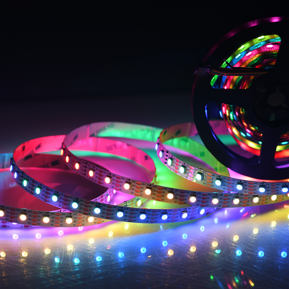 Wholesales price 16.4ft ip20 ip67 dream color flexible lighting led strip APA102 sk9822 led strip