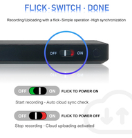 Enregistreur vocal numérique portable ChatGpt, format MP3, transcription IA, contrôle par application WiFi, enregistrement mono/stéréo, enregistrement longue durée