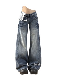 Pequeño estilo americano Super atractivo transpirable impermeable secado rápido Spandex/algodón Mujer caliente chica recta Casual Jeans - Product Image 1