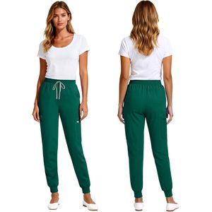 Pantalones Médicos FOXA para Mujer, Estilo Jogger Cargo, 7 Bolsillos, Tejido Suave, Cintura Media, Uniformes de Hospital - Product Image 2