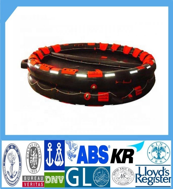 Marine 20 to 65 Persons Open Reversible Inflatable Life Raft