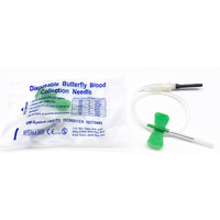 Aiguille papillon de sécurité stérile jetable pour usage médical et vétérinaire 19G/20G/21G/22G/23G pour prélèvement sanguin
