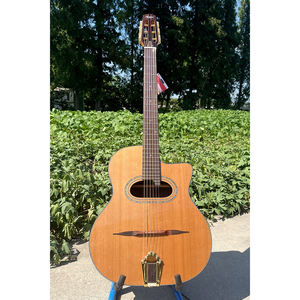 Aiersi العلامة التجارية الصلب سلسلة الصوتية الغجر الجاز الغيتار الصلبة الأرز أعلى D حفرة الجسم روزوود خمر البلوجراس الموسيقى أداة - Product Image 2