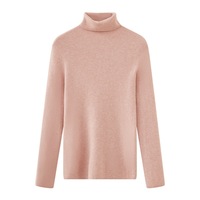 Suéter de cuello alto sin costuras para mujer, mezcla de lana, ajuste ceñido, acanalado, capa base, jersey, venta al por mayor, económico, cálido, ropa interior, tops