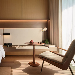 Muebles de dormitorio de hotel de golf, suite de lujo de madera maciza para proyecto de actualización y renovación de interiores de cinco estrellas. - Product Image 3