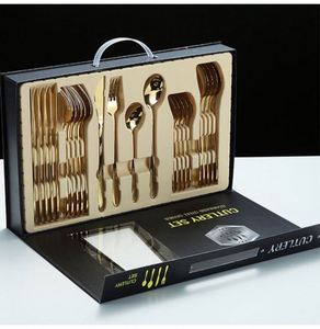 Juego de Cubiertos de Acero Inoxidable 304 18/10 Clásico y Ecológico, MOQ Bajo de 24 Piezas, para Regalos con Caja de Regalo, Muestras Gratis - Product Image 2