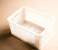 Caisse en plastique perforée empilable et emboîtable, recyclable, écologique, à longue durée de vie, pour usage en entrepôt