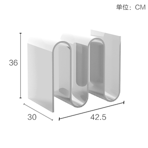 Tavolino Laterale in Acrilico a Forma di <span class=keywords><strong>S</strong></span>, Portariviste Moderno, Tavolino Minimalista Nordico per Soggiorno e Camera da Letto - Product Image 3