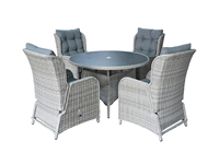 Table à manger d'extérieur moderne et durable en aluminium avec plateau en verre céramique, revêtement en poudre imperméable, mobilier d'extérieur
