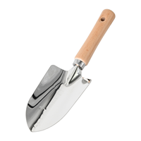 Vertak di alta qualità in acciaio inox giardino in metallo cazzuola piccola pala rotonda con manico in legno