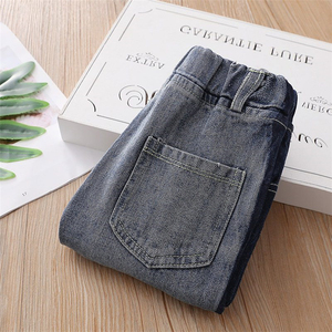 Fabricants de vêtements pour enfants en Thaïlande, produits très vendus, pantalons serrés pour jeunes filles, jeans en denim en stock - Product Image 3