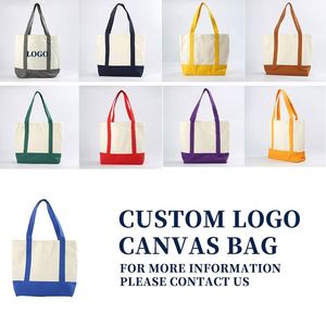Bolsa de Lona Reciclable con Impresión Personalizada, Bolsas de Compras Personalizadas al por Mayor, Bolsa de Lona Moderna Bordada con Imagen - Product Image 1