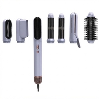 Sèche-cheveux lisseur brosse 3 en 1 double tension 100-240V avec prise ALCI et LED