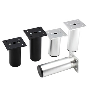 Adjustable Aluminum Alloy Cabinet Legs Metal Round Sofa Support Foot for Kitchen