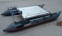 Bateau gonflable en PVC, mini yacht Catamaran