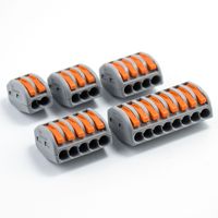 Bloc de jonction électrique compact réutilisable, connecteur de câble à insertion rapide, connecteur de fil à levier