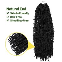 Papillon Locs Cheveux Synthétiques En Détresse Crochet Tresses Boho Locs Noir Ombre Brun Déesse Pré Boucle Twist Faux Locs