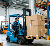 Chariot élévateur électrique robuste de 2 tonnes, moteur AC 60V 10kW, levage de 3 mètres avec pneus pleins et batterie au lithium/au plomb en option