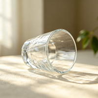 Verres à expresso classiques en verre sodocalcique transparent côtelé de 60 ml avec logo personnalisé en gros, petits verres à shot en forme de balle, verres à vin et à whisky