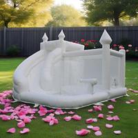 Château gonflable blanc commercial de videur de vente chaude avec la piscine sautant la maison gonflable de rebond de mariage à vendre
