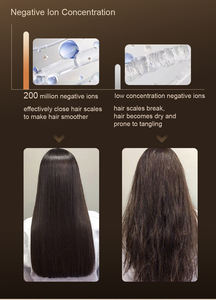 2-en-1 Sèche-cheveux 3D Désinfecte la chaleur Adoucit les tissus Cheveux secs Vêtements Portable Design 1400W 4 Contrôle de la température 3 Vitesses - Product Image 4