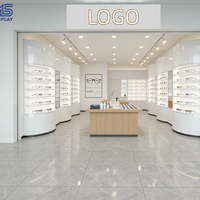 Vitrine optique de luxe sur mesure, accessoires pour présentoir de lunettes de soleil, design intérieur pour magasin d'optique et centre commercial